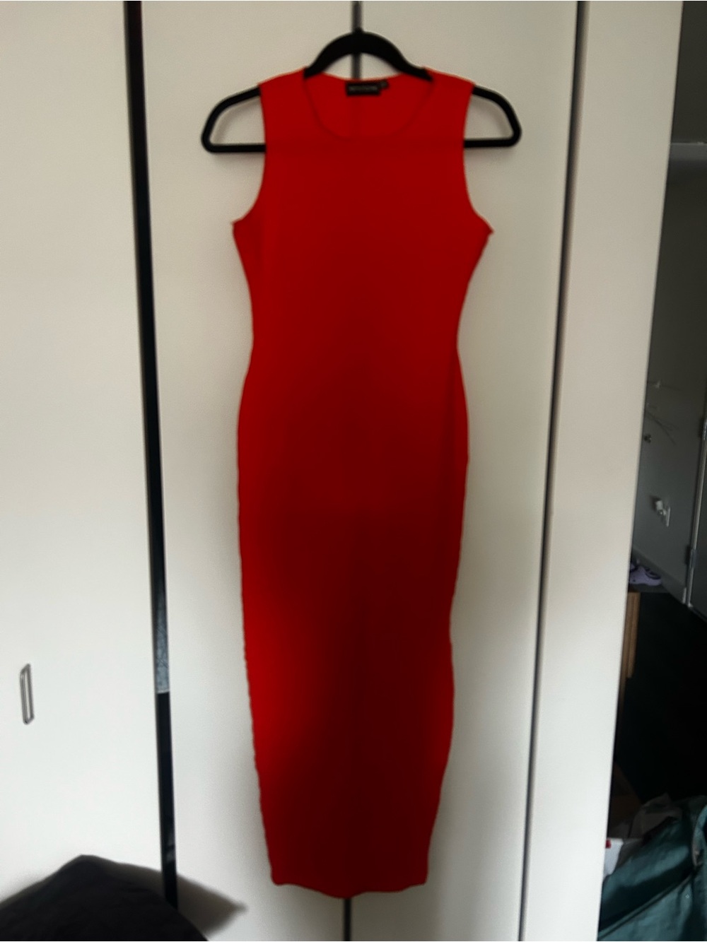 PrettyLittleThing Red Sleeveless Maxi Bodycon Dress